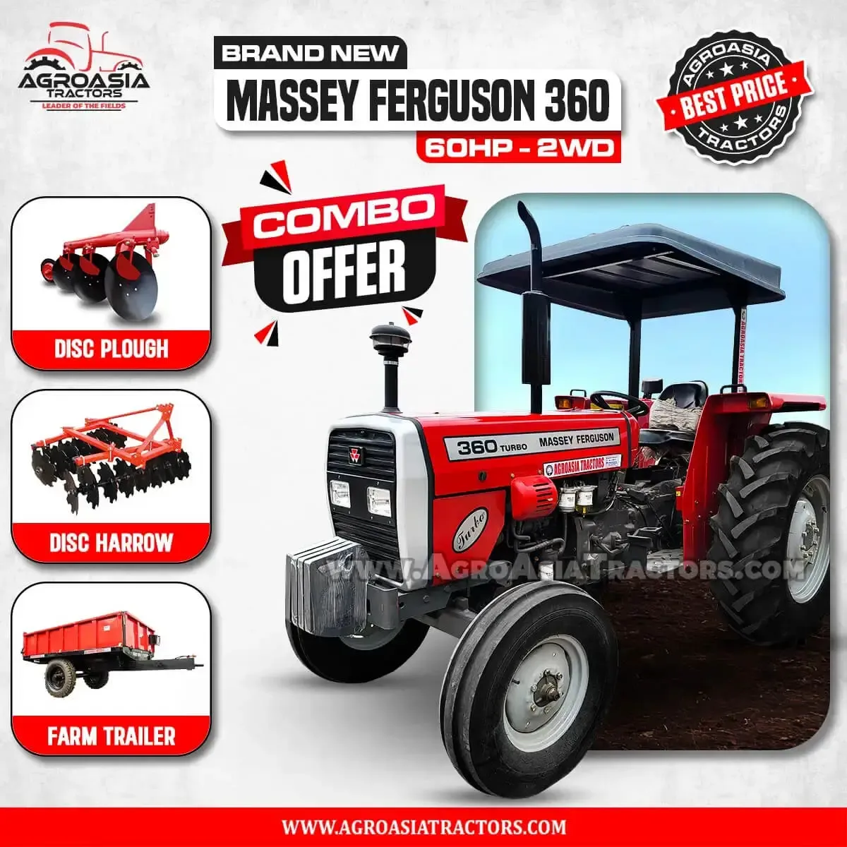 massey ferguson MF360 2WD tractors for sale by agroasia tractors