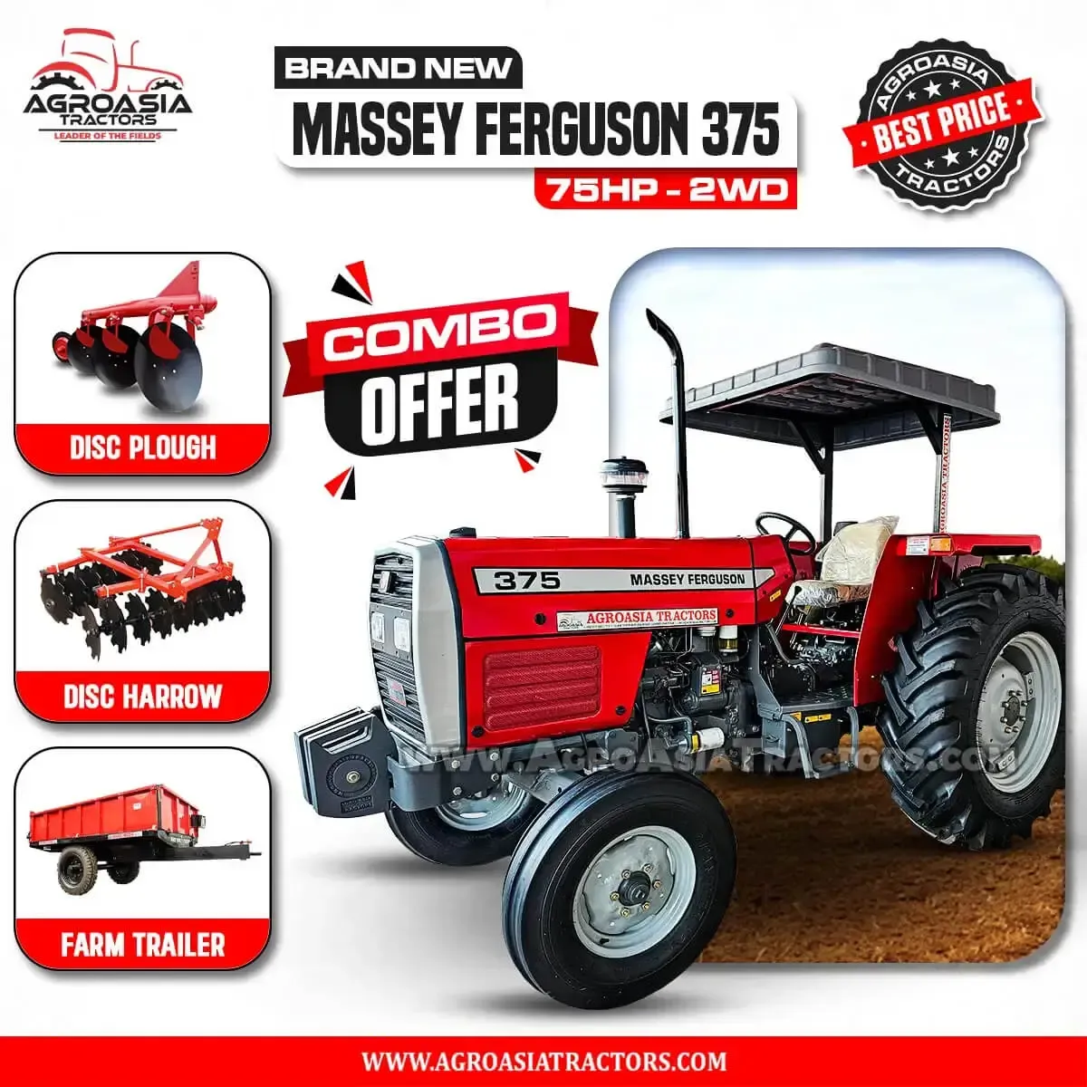 massey ferguson MF375 2WD tractors for sale by agroasia tractors
